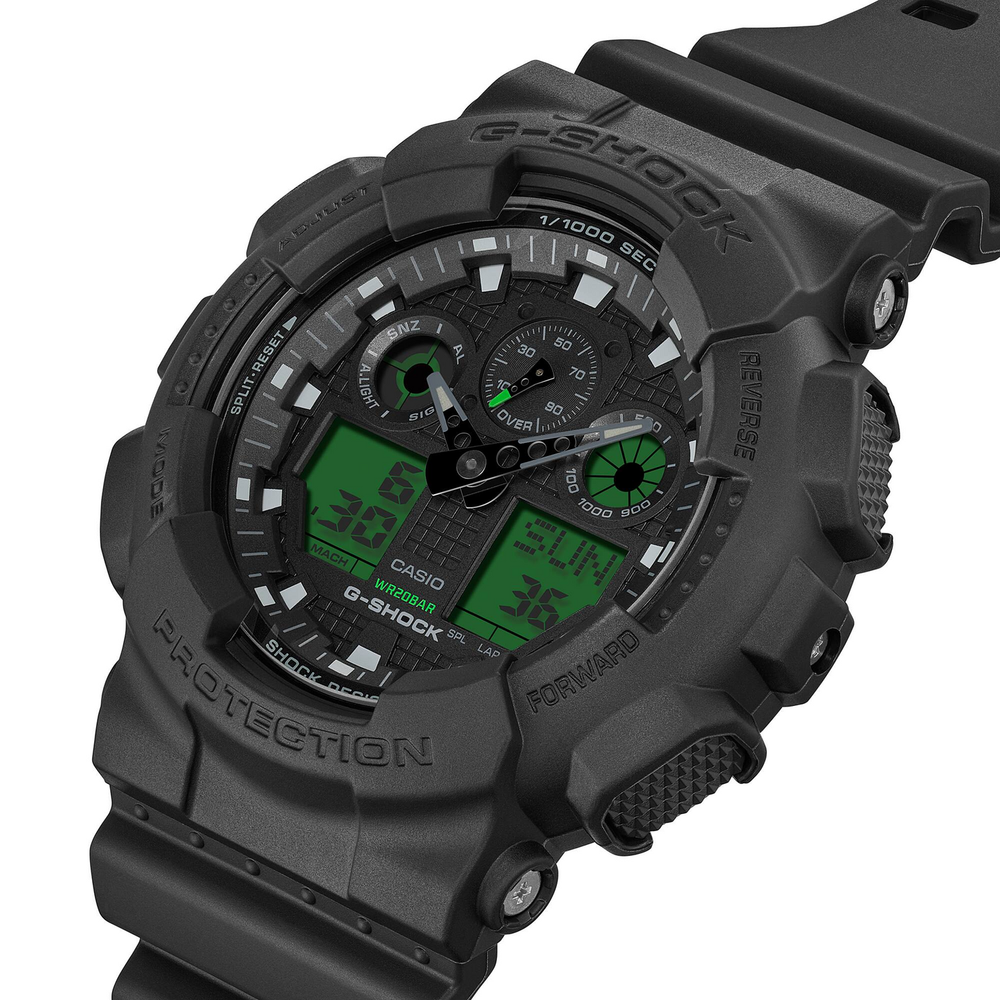 G-SHOCK Electro Green Digital Analogue Men Watch GA-100BEG-1ADR