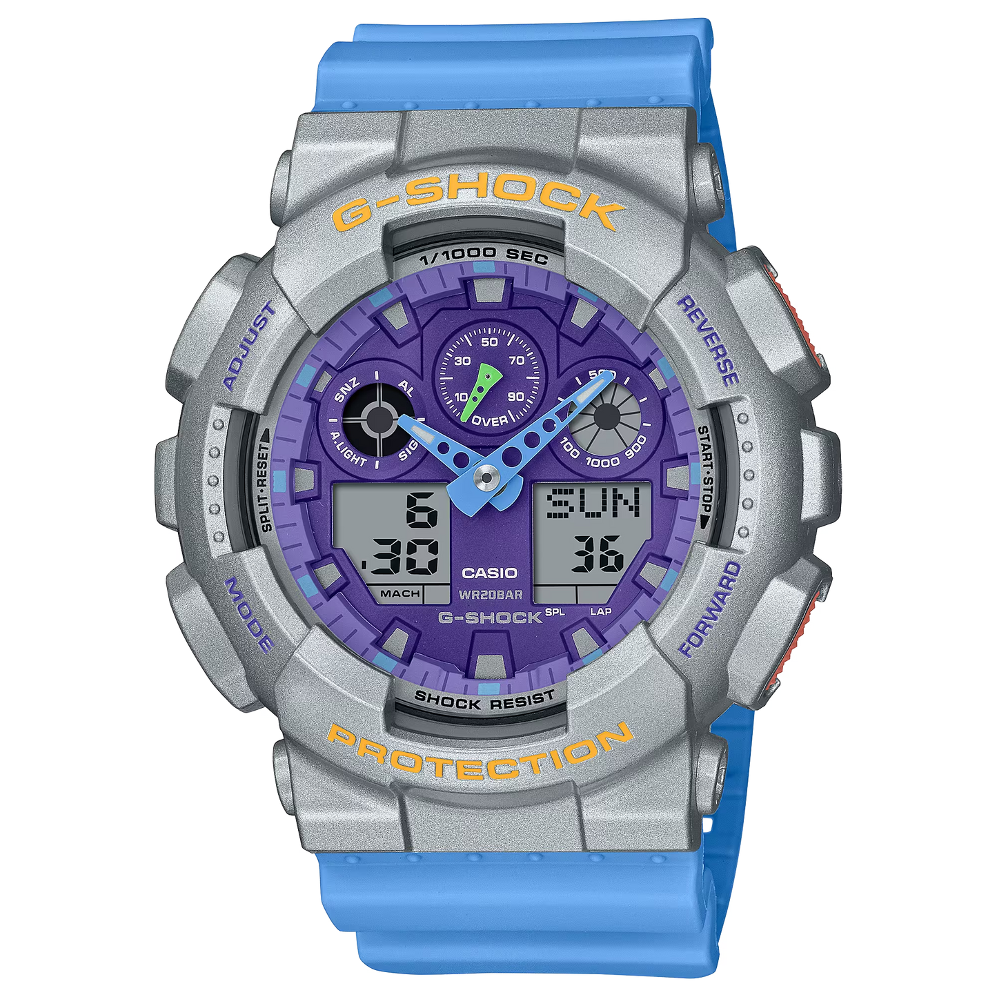 Casio G-Shock GA-100EU-8A2DR Analog Digital Men's Watch Blue