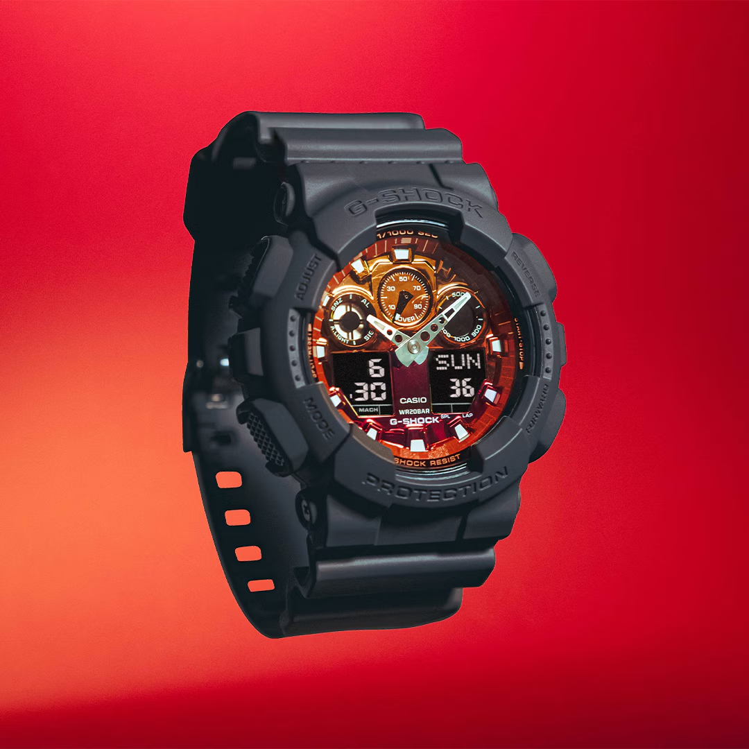 G-SHOCK ANALOG-DIGITAL MEN WATCH GA-100FL-8ADR