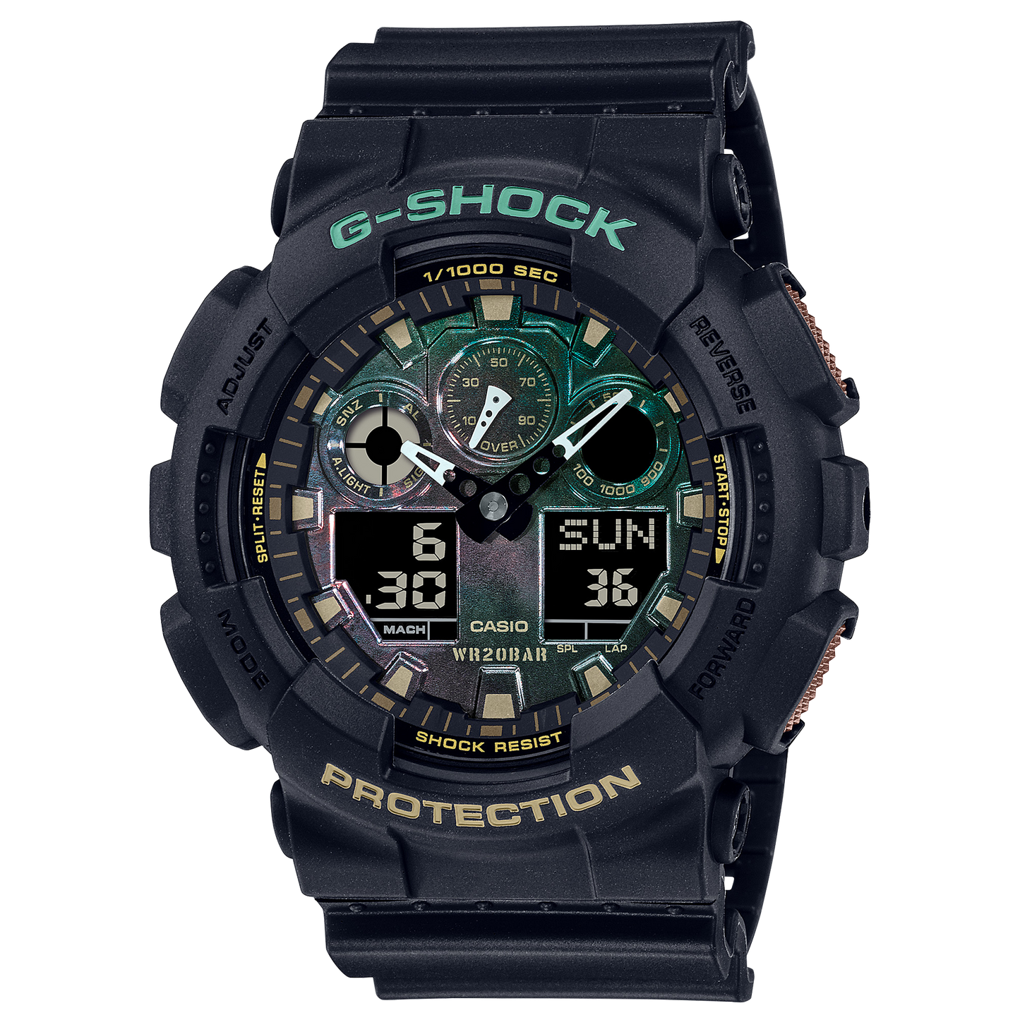 Casio G-Shock GA-100RC-1ADR Analog Digital Men's Watch Black