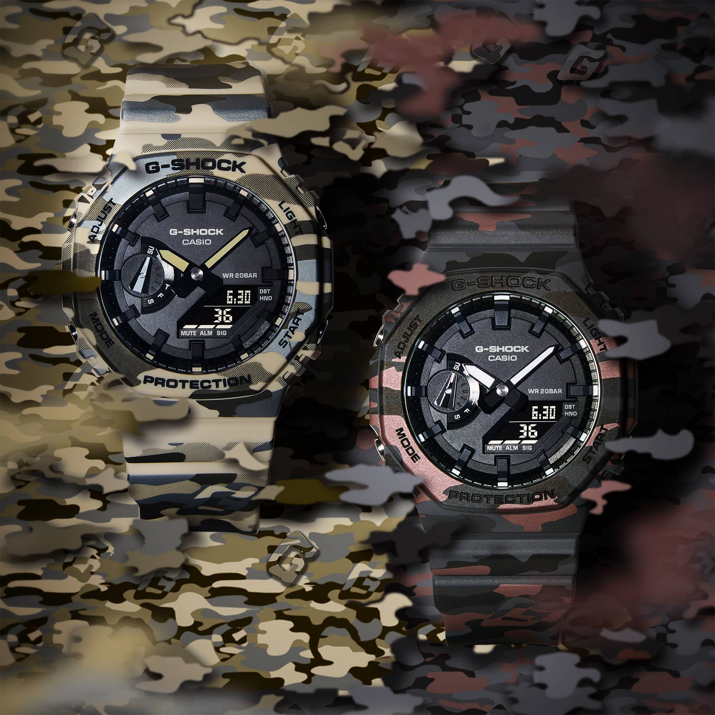 G-SHOCK Camouflage Men Casual Watch GA-2100CM-8ADR