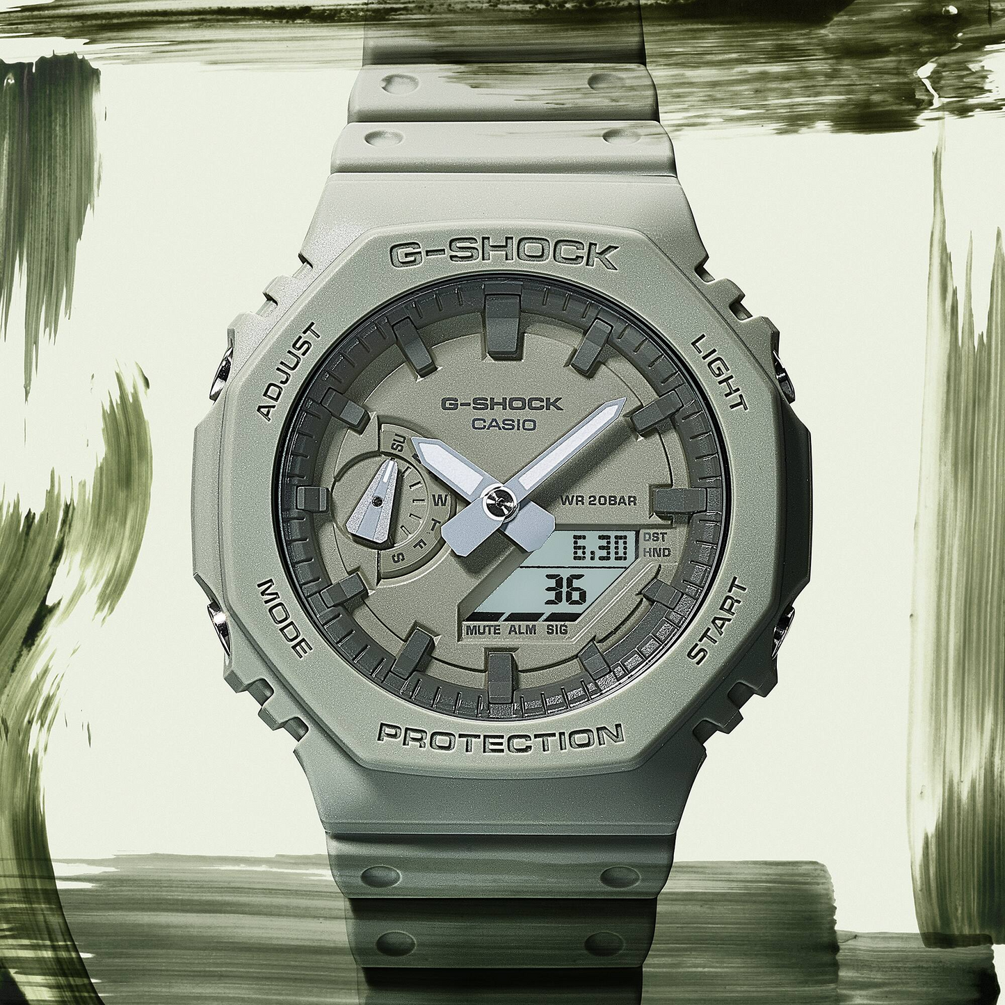 Casio G-Shock GA-2100NC-3ADR Analog Digital Men's Watch Green
