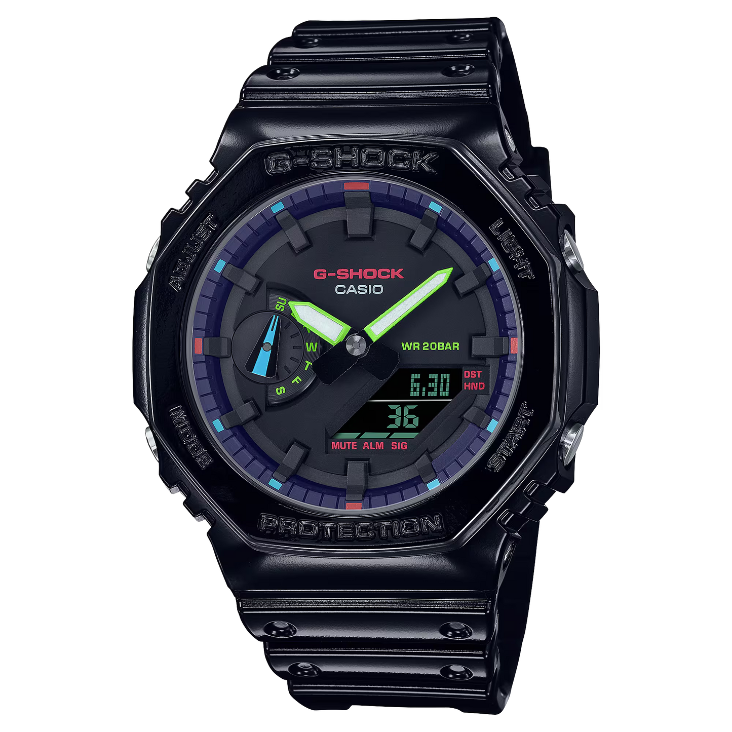 G-SHOCK VIRTUAL RAINBOW RGB MEN CASUAL WATCH GA-2100RGB-1ADR