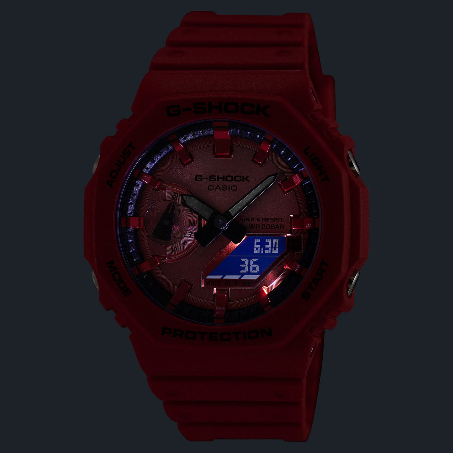 G-SHOCK Casual Digital Men Watch GA-2100RRB-4ADR