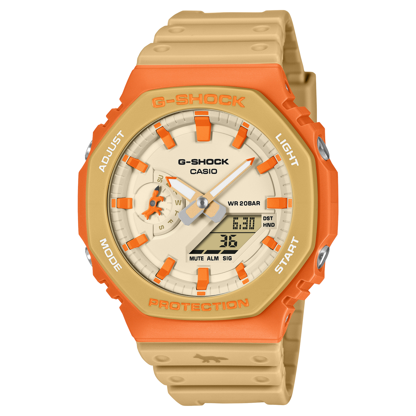 G-SHOCK Maison Kitsuné Collaboration Model Digital Men Watch GA-2110MK-5ADR