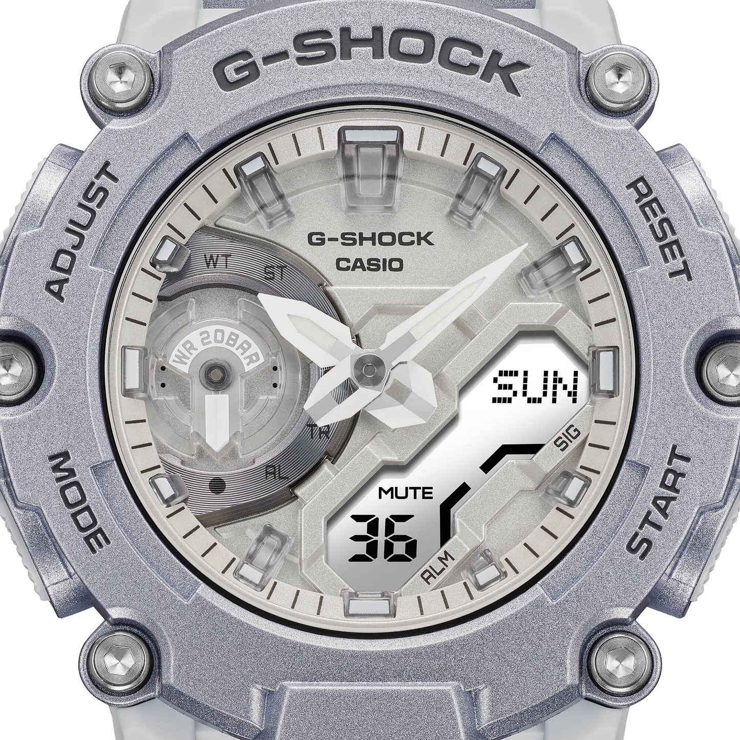 Casio G-Shock GA-2200FF-8ADR Analog Digital Men's Watch Silver