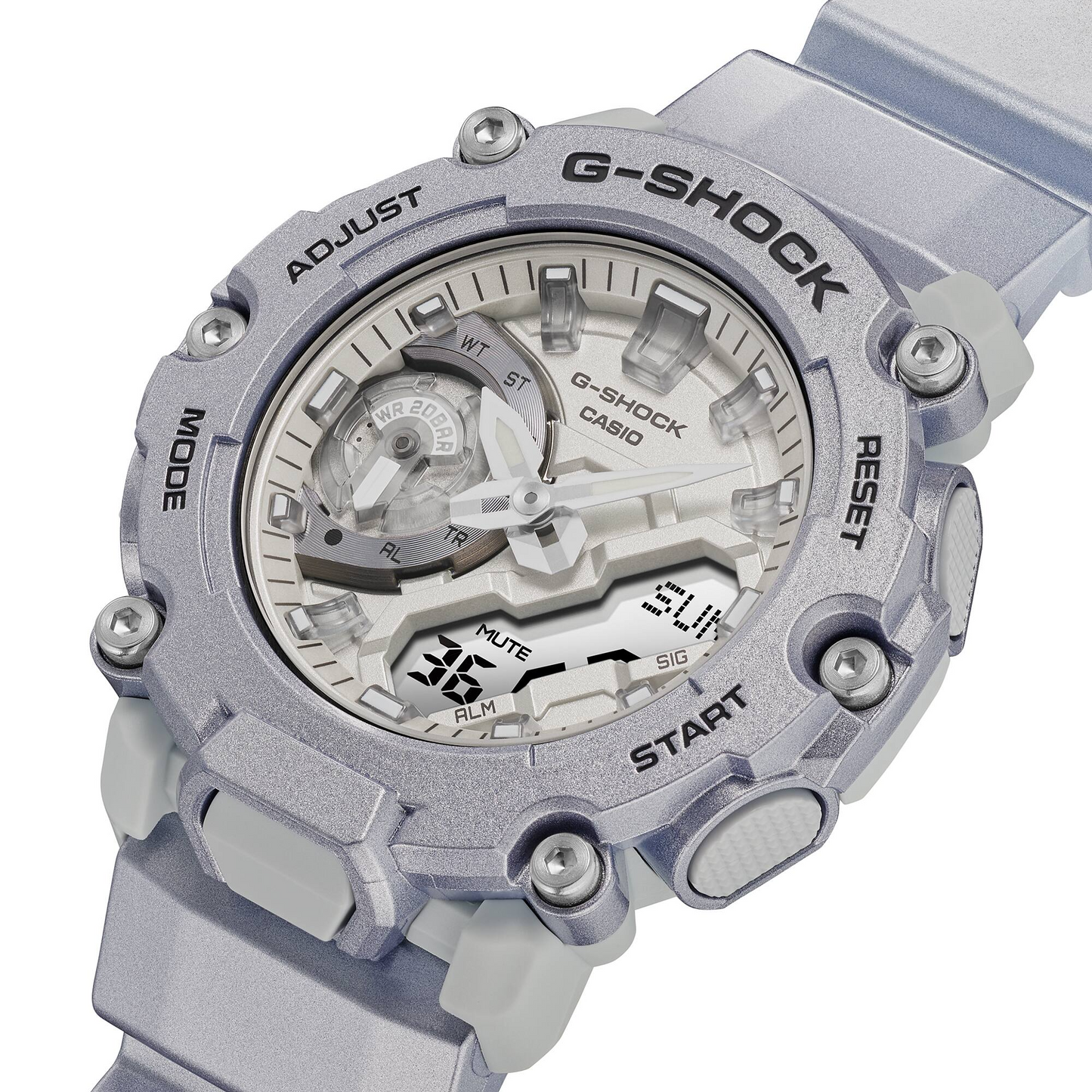 Casio G-Shock GA-2200FF-8ADR Analog Digital Men's Watch Silver