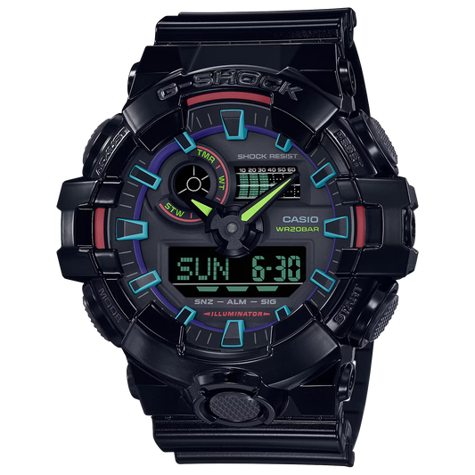 G-SHOCK VIRTUAL RAINBOW RGB MEN CASUAL WATCH GA-700RGB-1ADR