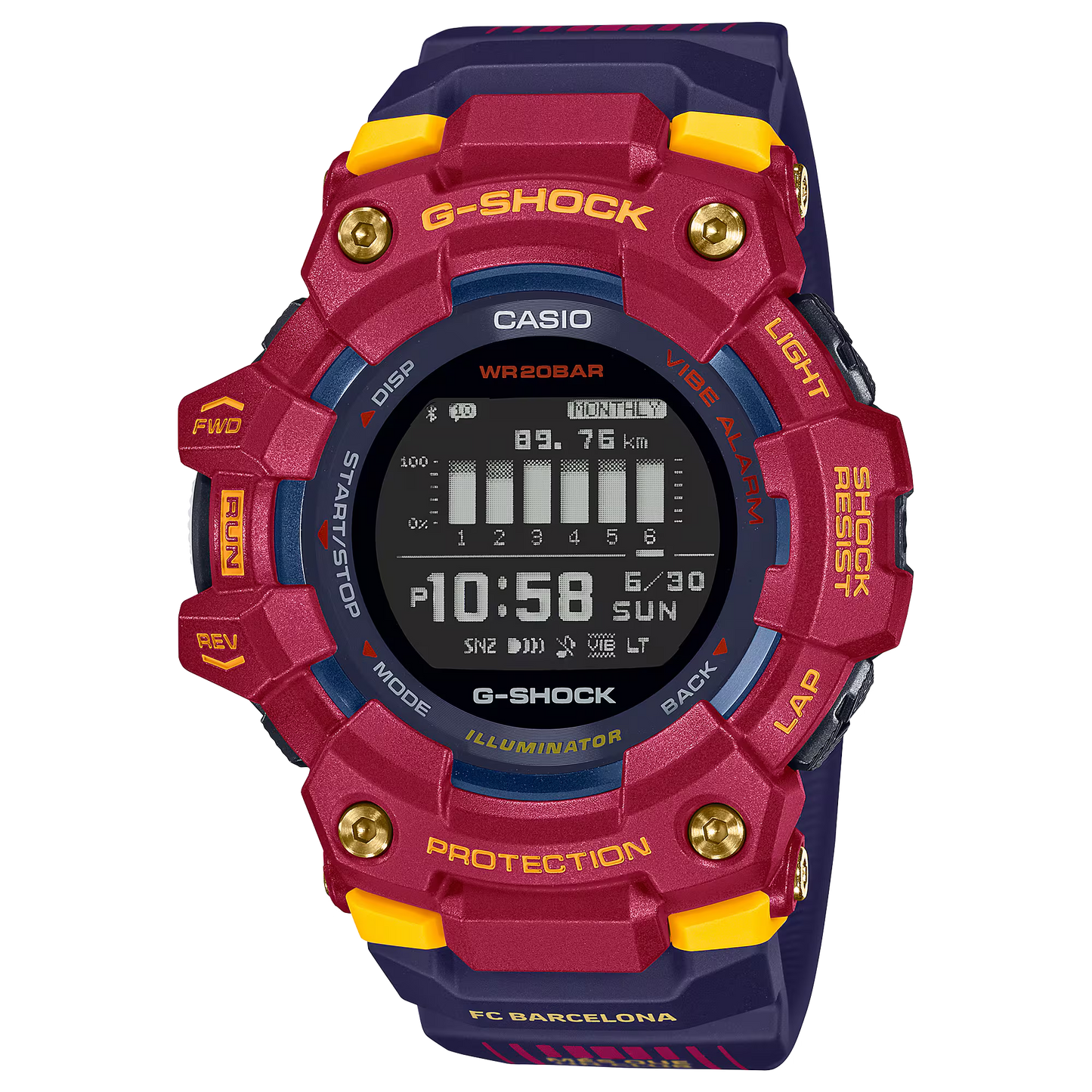 Casio G-Shock GBD-100BAR-4DR Digital Men's Watch, Red