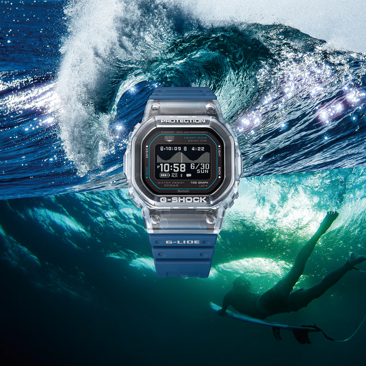 G-SHOCK G-LIDE MEN WATCH GBX-H5600-1DR