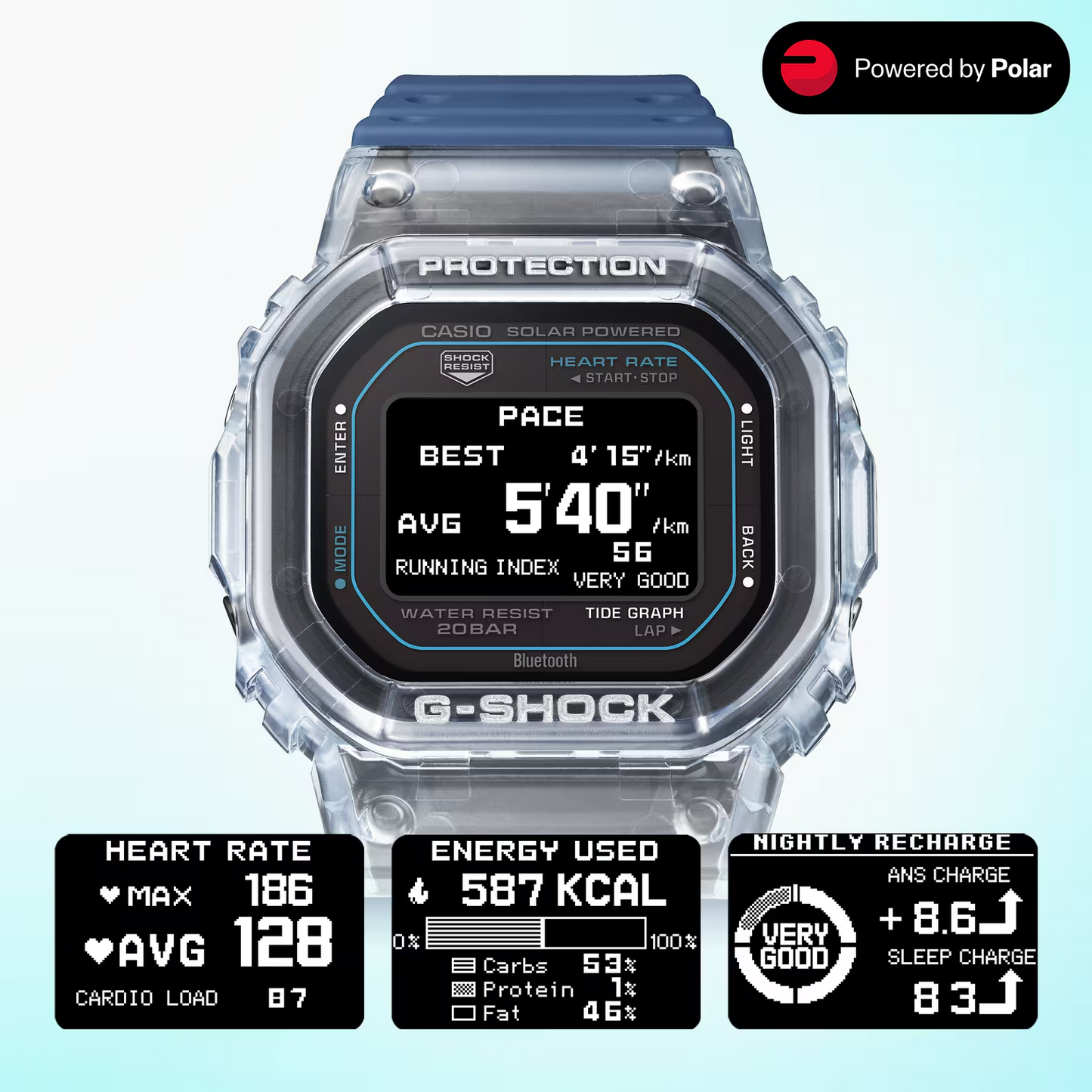 G-SHOCK G-LIDE MEN WATCH GBX-H5600-1DR