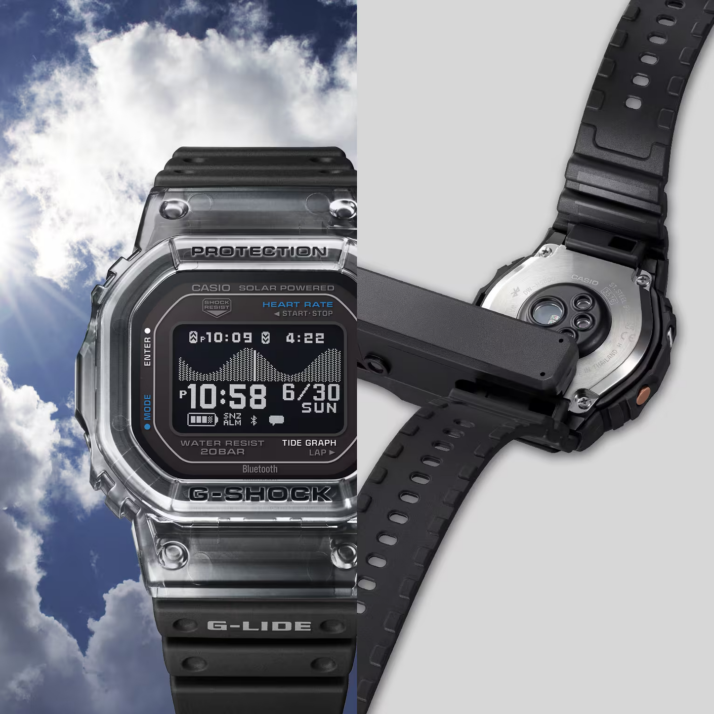 G-SHOCK G-LIDE MEN WATCH GBX-H5600-1DR