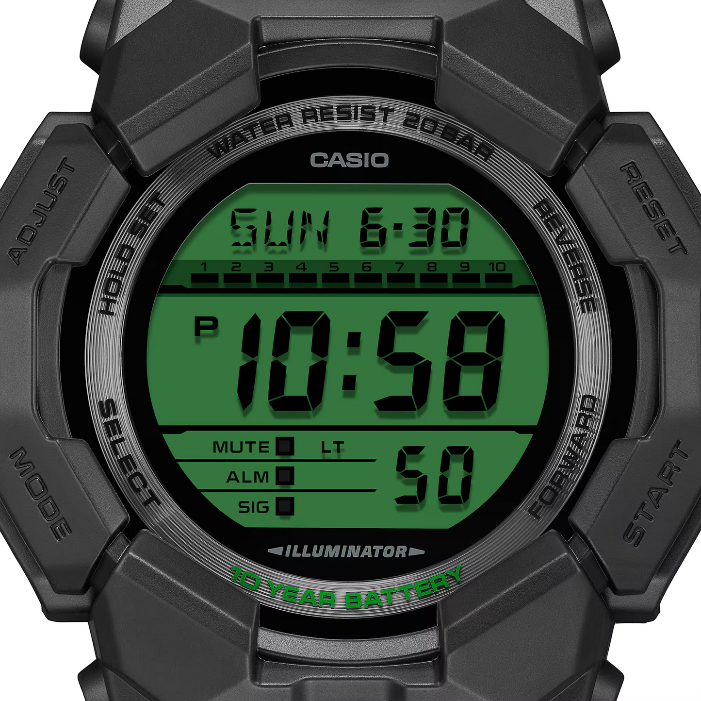 G-SHOCK Electro Green Digital Men Watch GD-010BEG-1DR