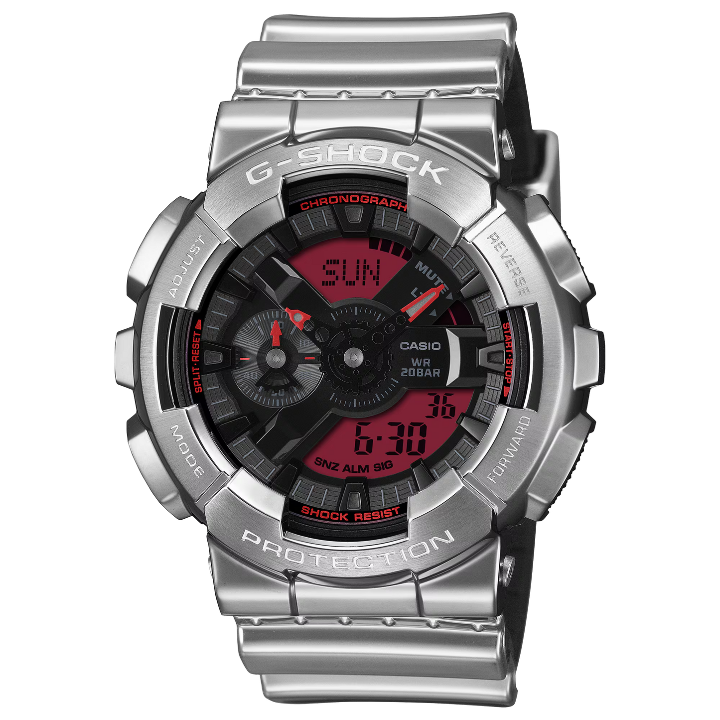 G-SHOCK Fine Metalic Silver Casual Analog-Digital Watch GM-5600YRA-8DR