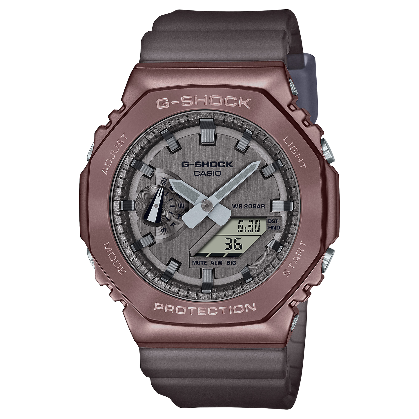 Casio G-Shock GM-2100MF-5ADR Analog-Digital Men's Watch, Rose Gold
