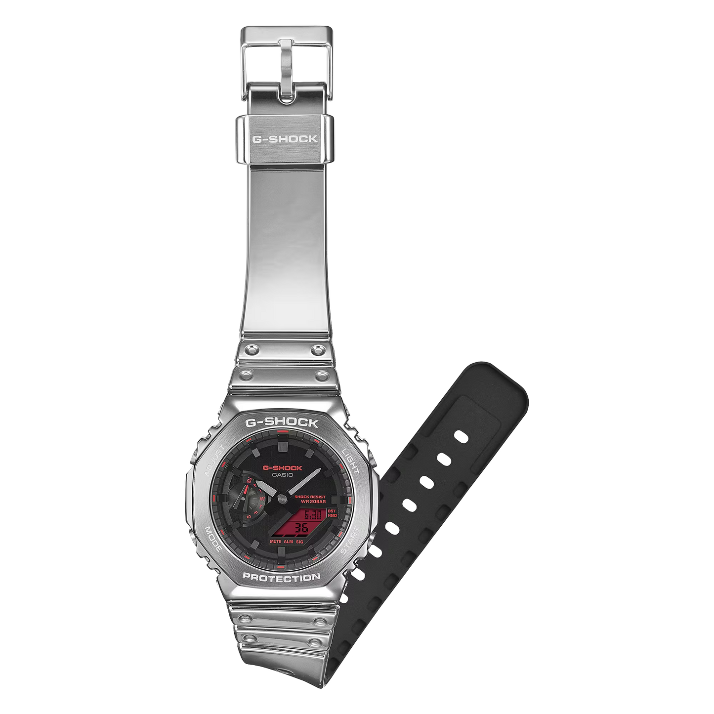 G-SHOCK Fine Metallic Silver Casual Analog-Digital Watch GM-2100YRA-8ADR
