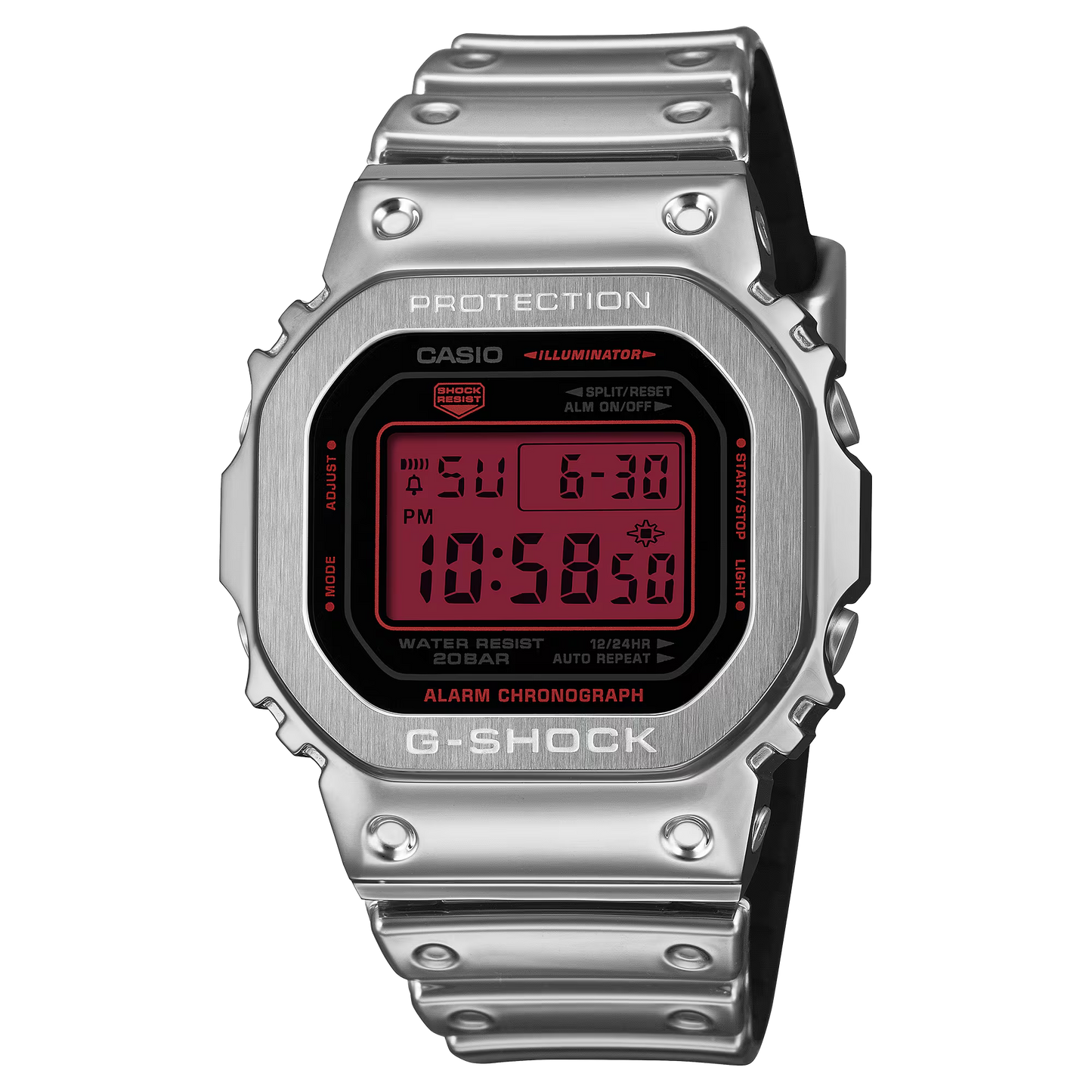 G-SHOCK Fine Metalic Silver Casual Digital Watch GM-5600YRA-8DR