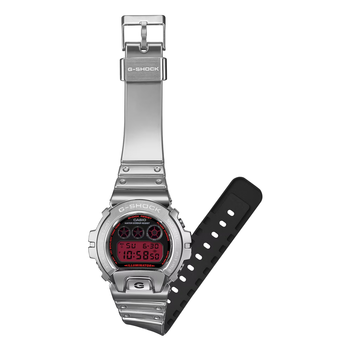 G-SHOCK Fine Metalic Silver Digital Watch GM-6900YRA-8DR