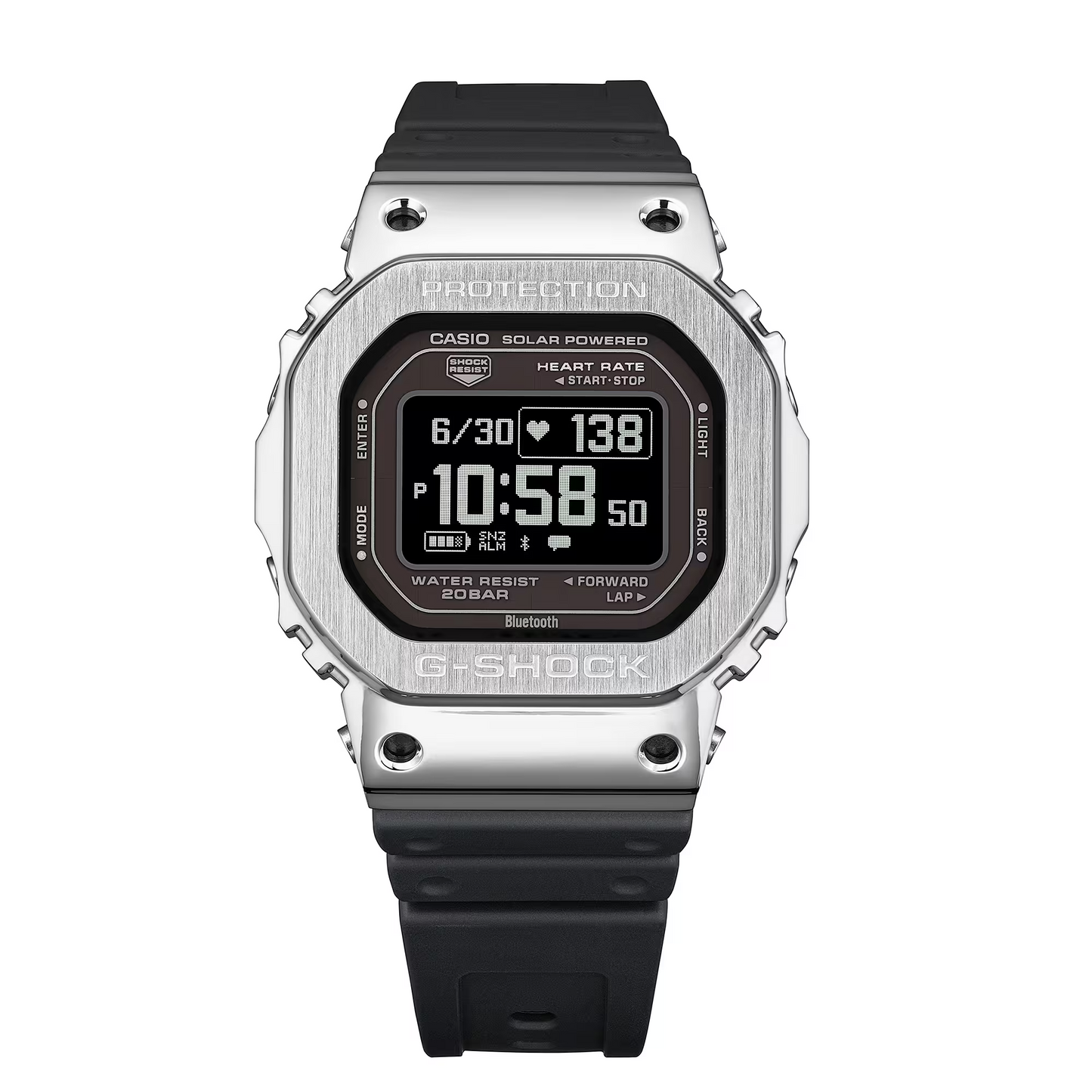 G-SHOCK Solar Powered Step Tracking Heart Rate Monitor Sporty Watch GM-H5600-1DR