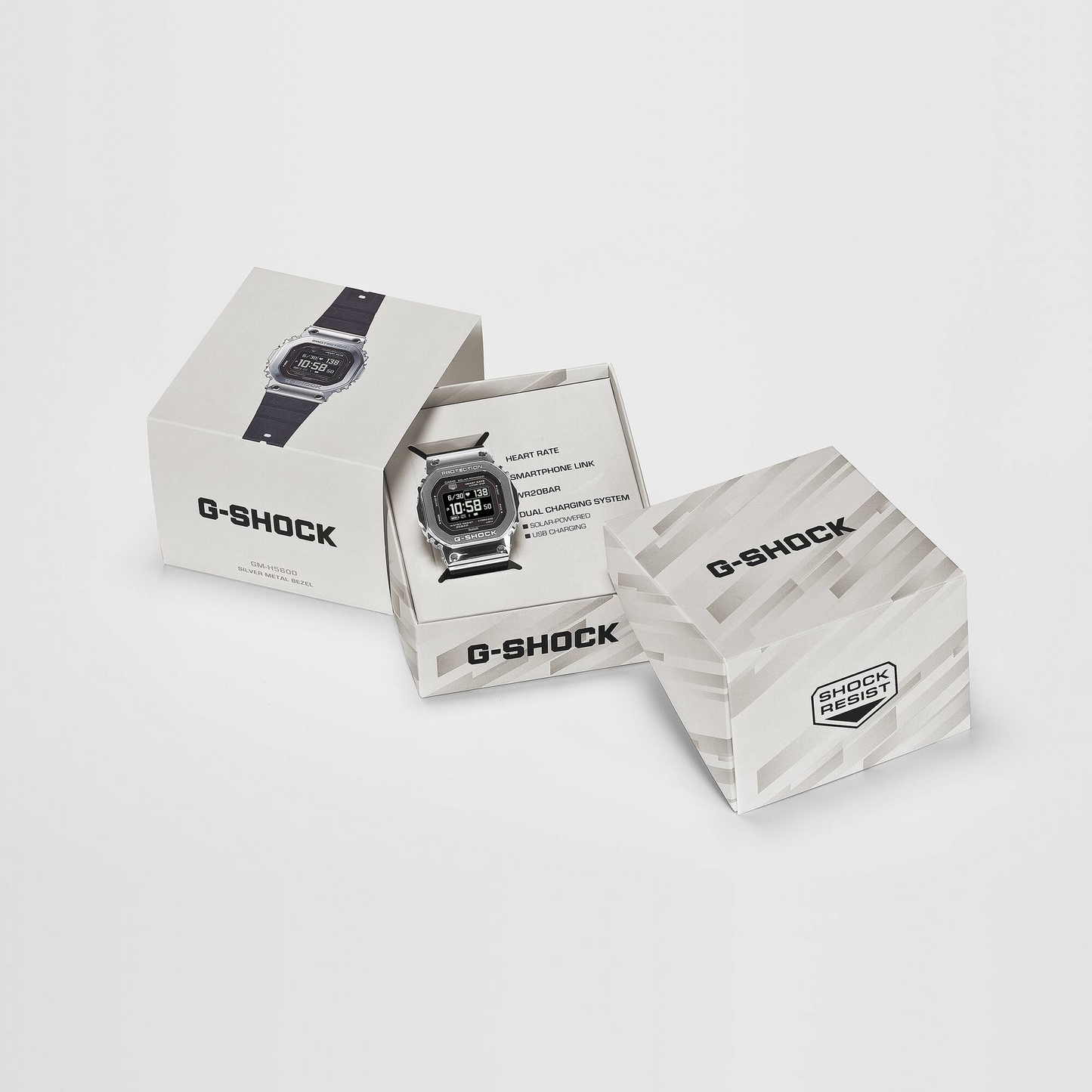 G-SHOCK Solar Powered Step Tracking Heart Rate Monitor Sporty Watch GM-H5600-1DR