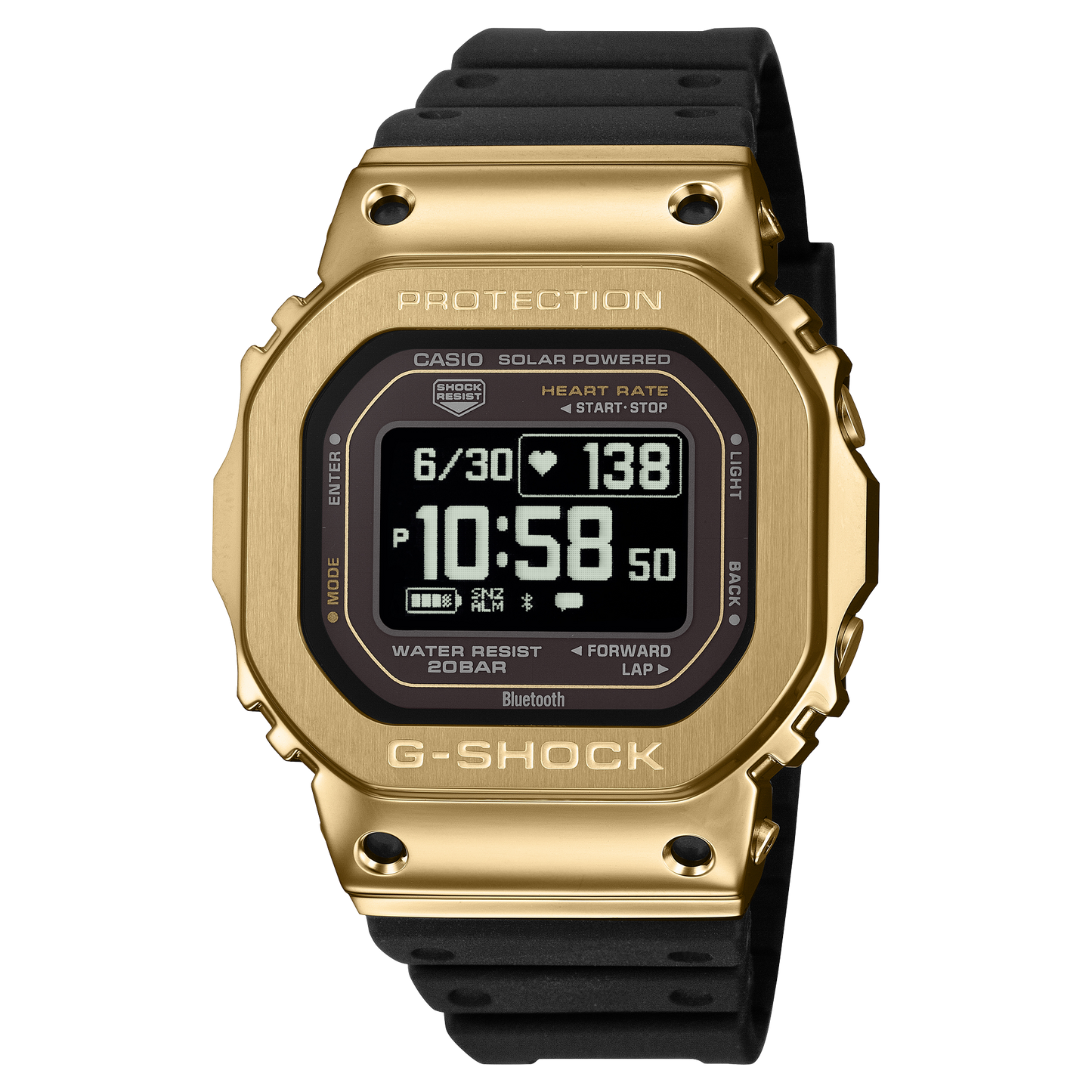 G-SHOCK Solar Powered Step Tracking Heart Rate Monitor Sporty Watch GM-H5600-9DR