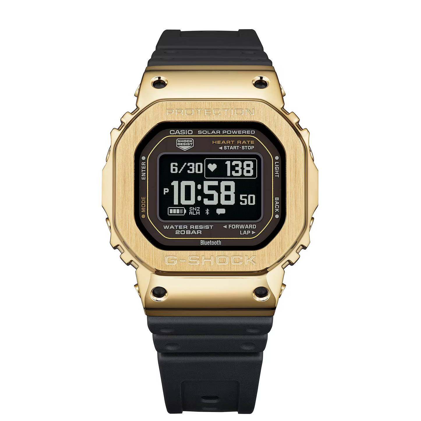 G-SHOCK Solar Powered Step Tracking Heart Rate Monitor Sporty Watch GM-H5600-9DR