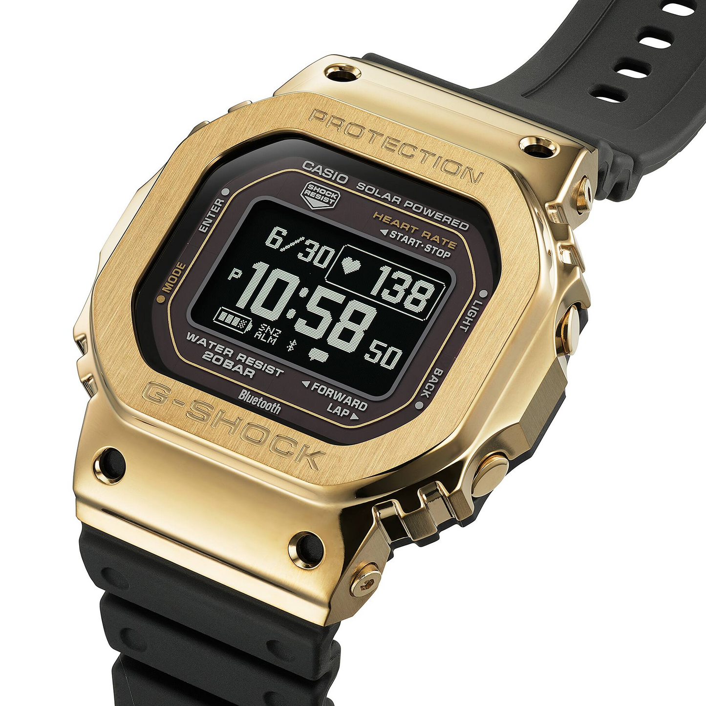 G-SHOCK Solar Powered Step Tracking Heart Rate Monitor Sporty Watch GM-H5600-9DR