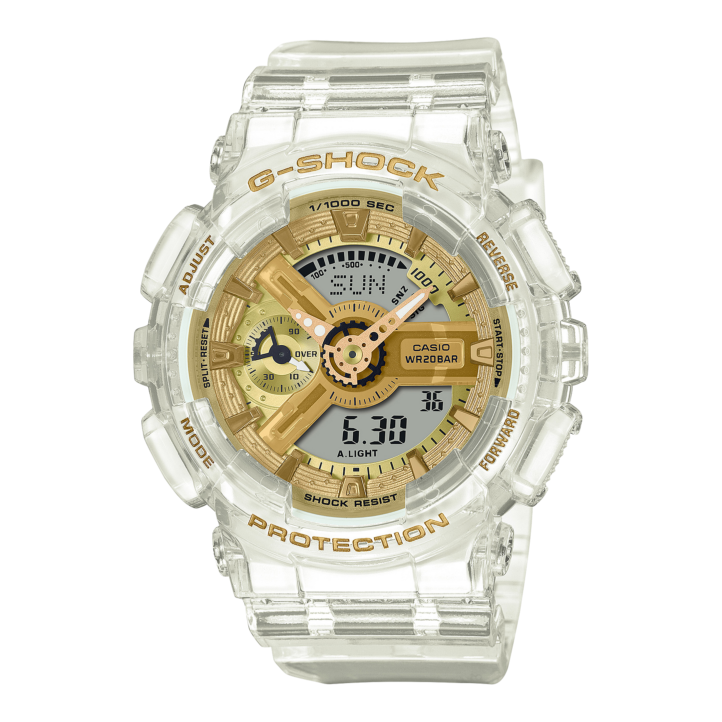 Casio G-Shock GMA-S110SG-7ADR Analog Digital Women's Watch White Translucent