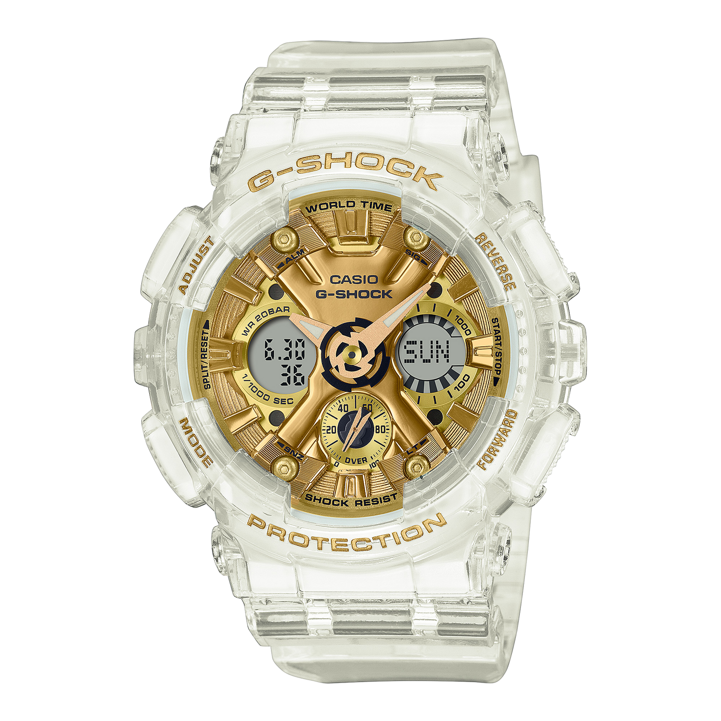 Casio G-Shock GMA-S120SG-7ADR Analog Digital Women's Watch White Translucent