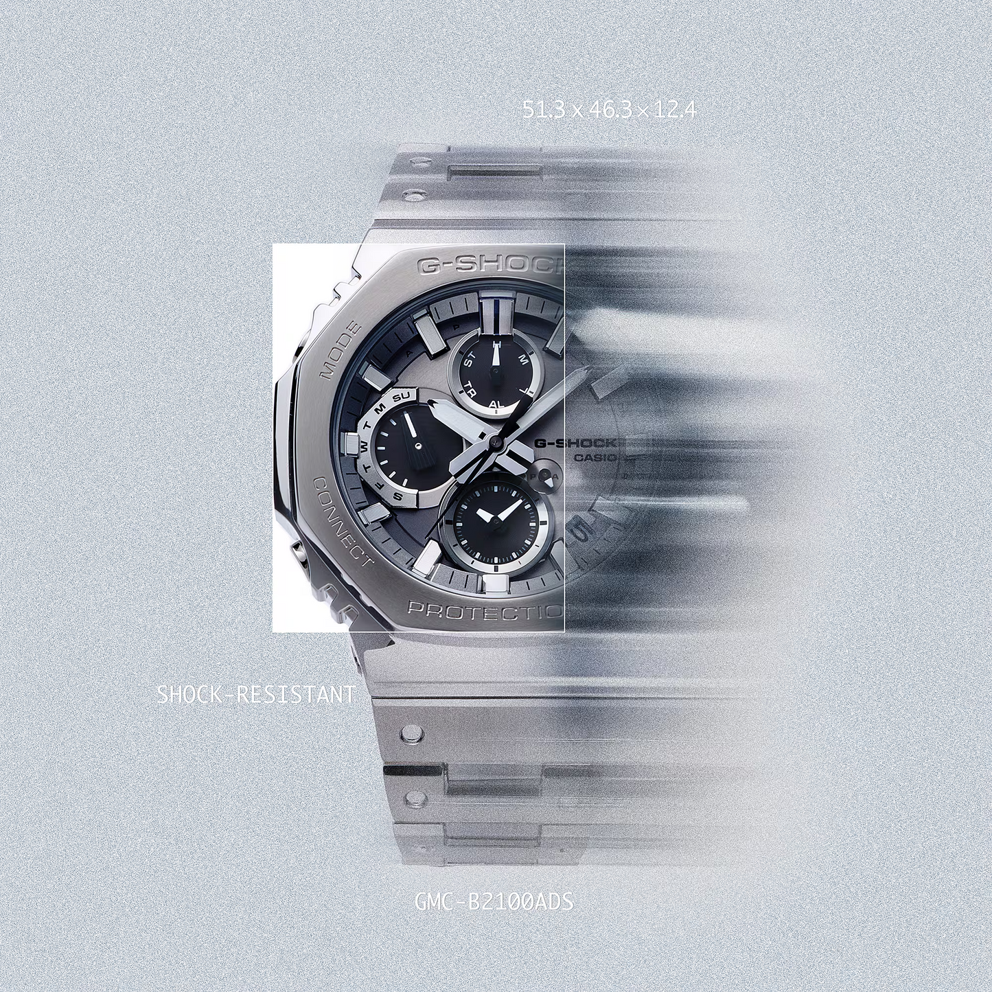 G-SHOCK Full Metal Solar Powered Bluetooth Men Watch GMC-B2100ADS-1ADR