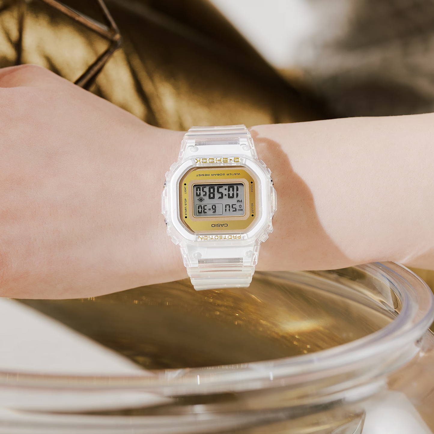 Casio G-Shock GMD-S5600SG-7DR Digital Women's Watch White Translucent