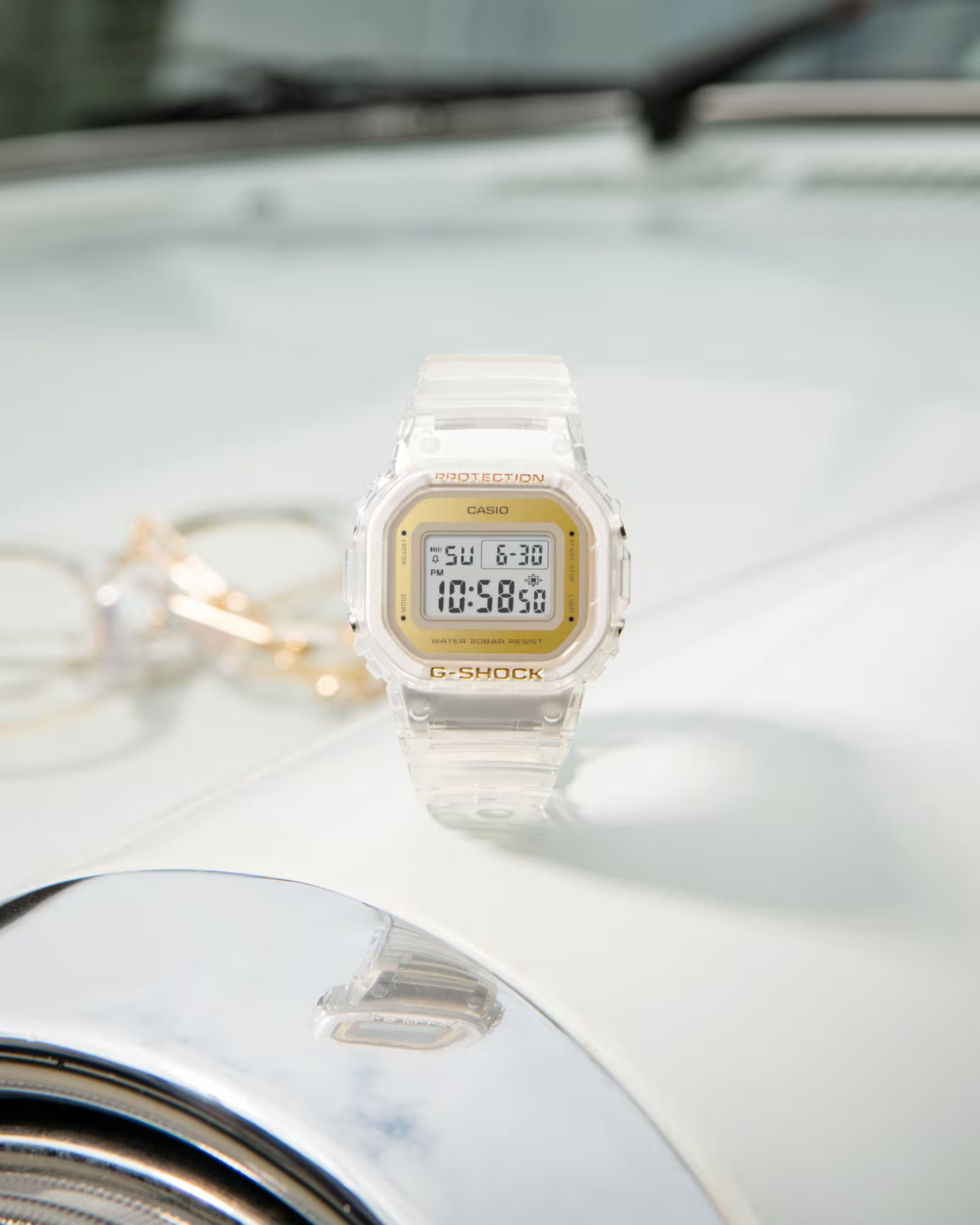 Casio G-Shock GMD-S5600SG-7DR Digital Women's Watch White Translucent