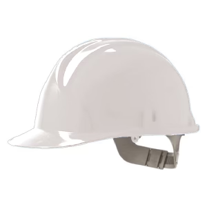 HM008 - WHITE HELMET WITH RATCHET