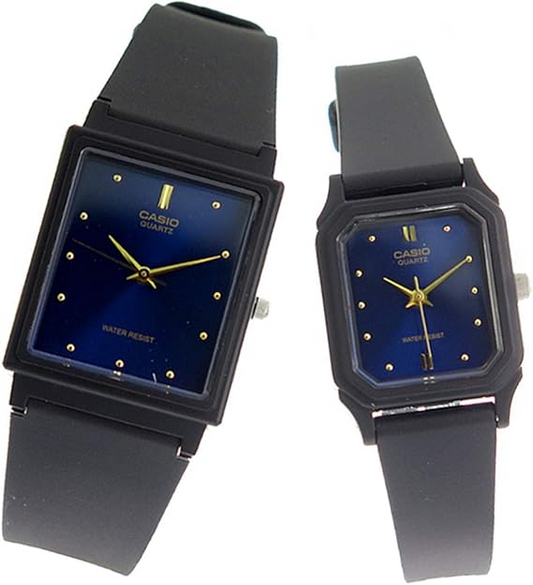 Casio Couple Watch Set – MQ-38-2ADF & LQ-142E-2ADF (His & Hers)