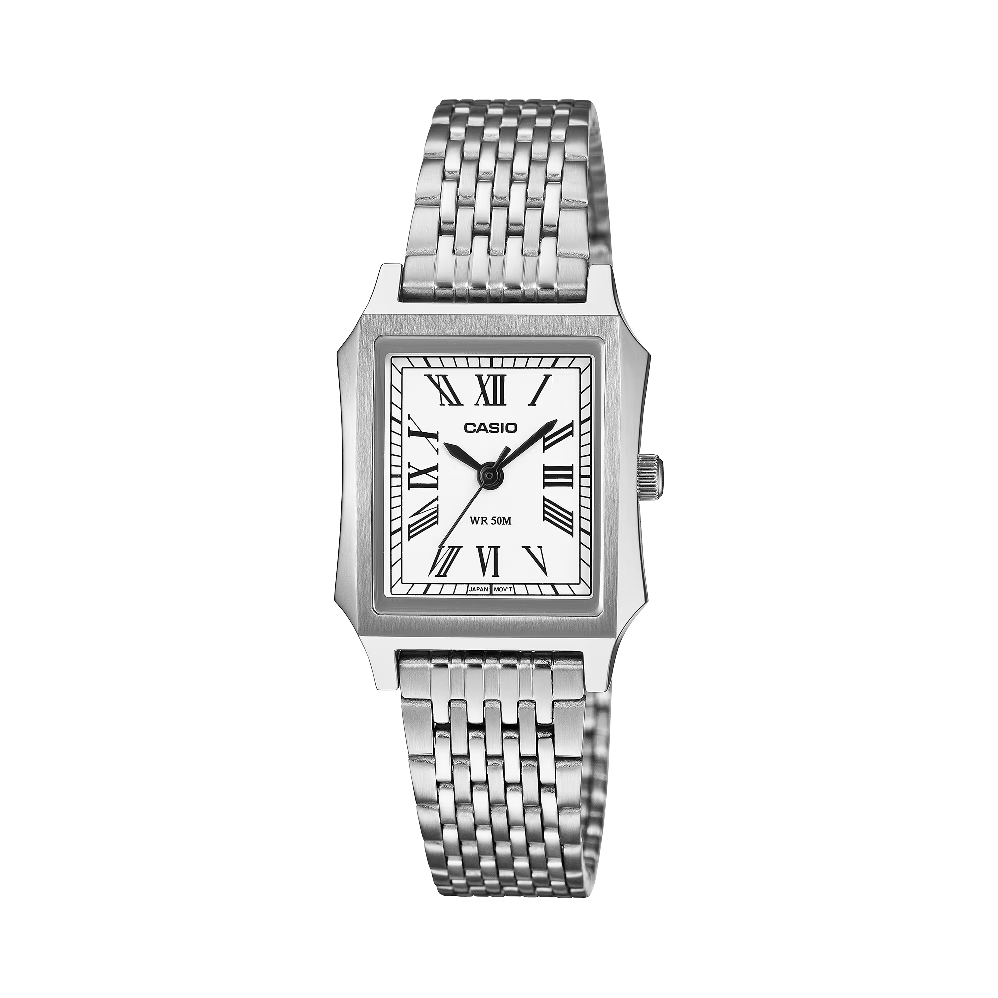Casio LTP-B190D-7BVDF Women's Silver Stainless Steel Watch with White