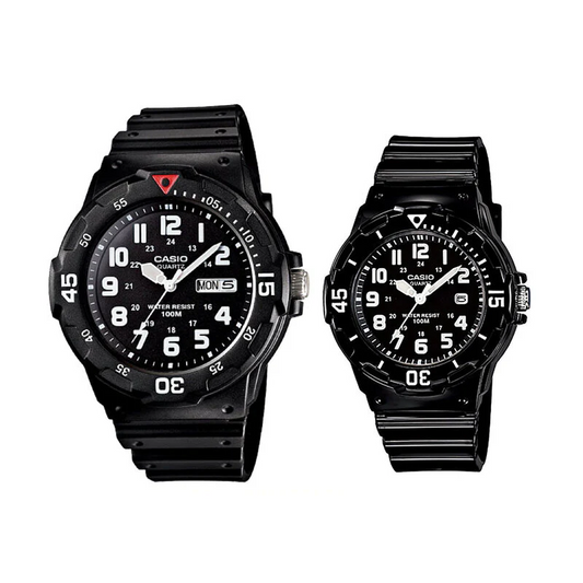 Casio Couple Watch Set – MRW-200H-1BVDF & LRW-200H-1BVDF (His & Hers)