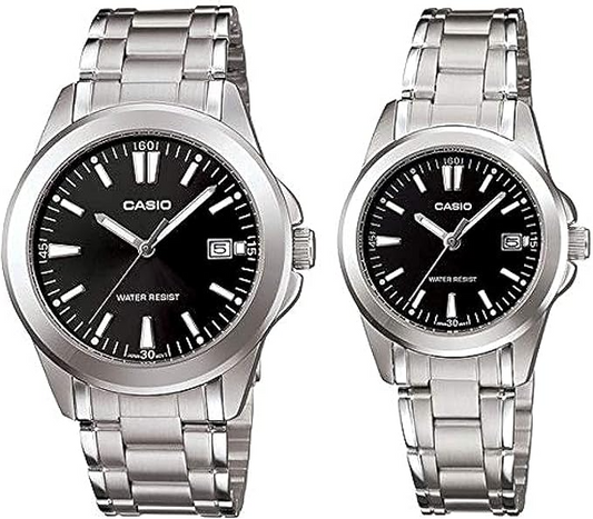 Casio Couple Watch Set – MTP-1215A-1A2DF & LTP-1215A-1A2DF (His & Hers)
