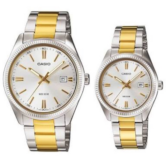 Casio Couple Watch Set – MTP-1302SG-7AVDF & LTP-1302SG-7AVDF (His & Hers)