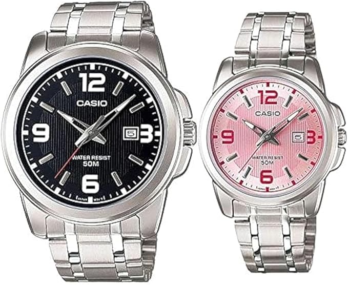 Casio Couple Watch Set – MTP-1314D-1AV & LTP-1314D-5AV (His & Hers)