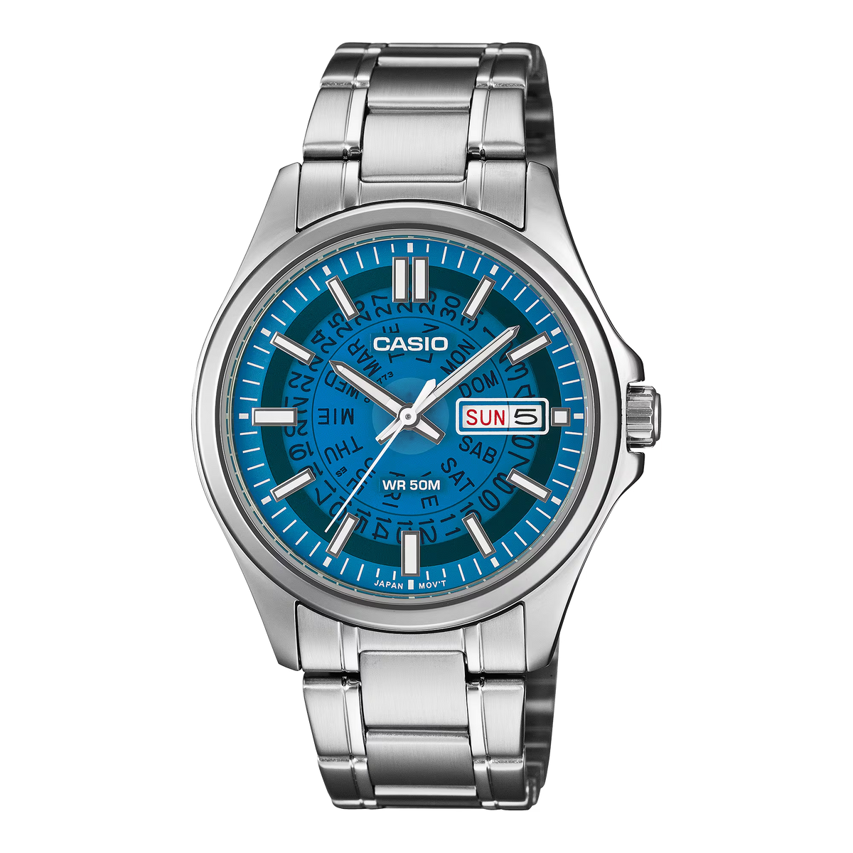 Casio Men Spanish Dial Watch MTP-E740-2A2VDF