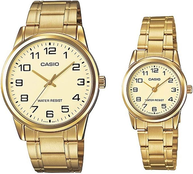 Casio Couple Watch Set – MTP-V001G-9BUDF-LTP-V001G-9BUDF (His & Hers)