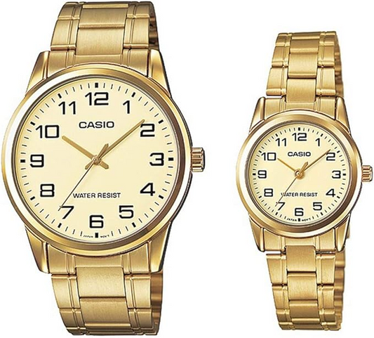 Casio Couple Watch Set – MTP-V001G-9BUDF-LTP-V001G-9BUDF (His & Hers)