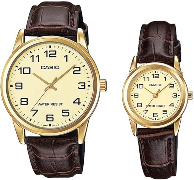 Casio Couple Watch Set – MTP-V001GL-9BUDF & LTP-V001GL-9BUDF (His & Hers)
