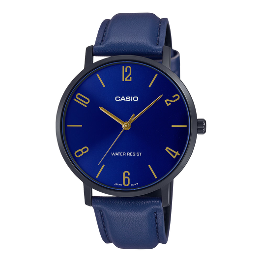 CASIO ANALOG MENS WATCH MTP-VT01BL-2BUDF