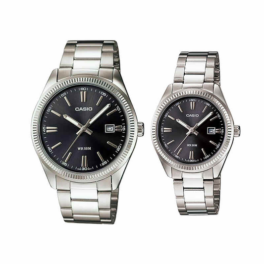 Casio Couple Watch Set – MTP-1302D-1A1VDF & LTP-1302D-1A1VDF (His & Hers)