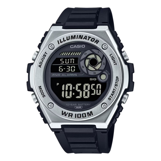 CASIO DIGITAL MENS WATCH MWD-100H-1BVDF