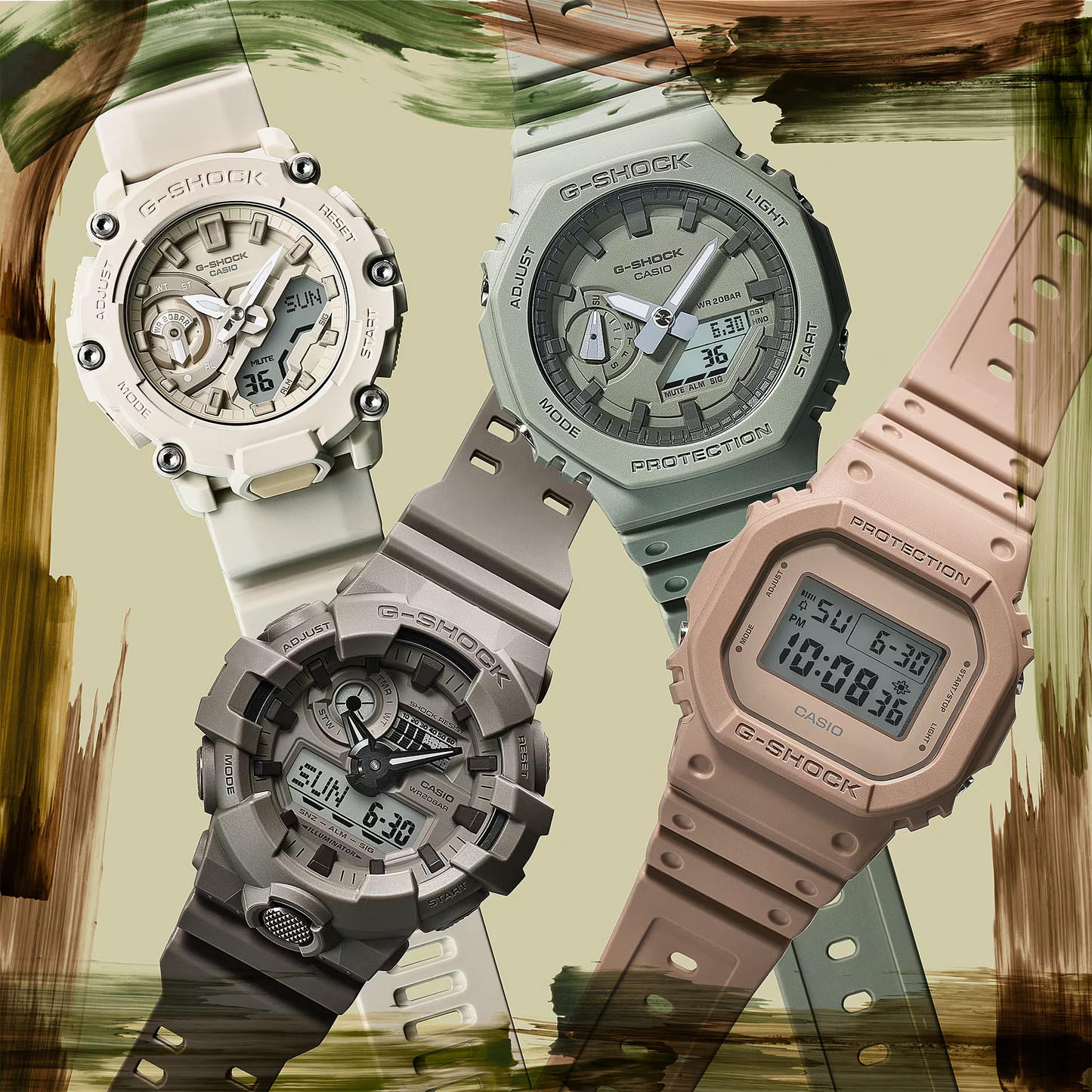 Casio G-Shock GA-2100NC-3ADR Analog Digital Men's Watch Green