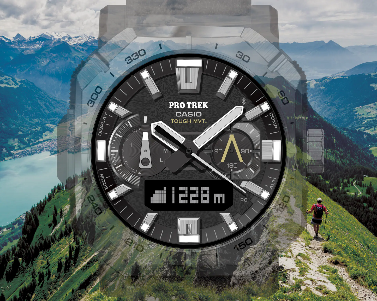 PRO TREK Sporty Solar Radio control Bluetooth® Men Watch PRW-B1000B-2DR