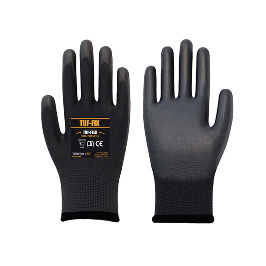 PU1501-"SAFETY GLOVES. POLYURETHENE GLOVES WITH KNIT WRIST 20% Polyurethene,80% polyester"