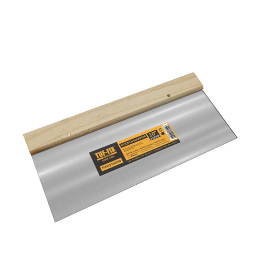 TFXWS107250-TUFFIX HEAVY DUTY 0.7MM 10"  WOODEN HANDLE SCRAPPER MIRROR FINISH